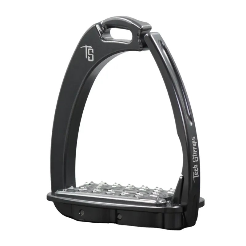 Tech Venice Sloped M Medium Safety Stirrups - Titanium