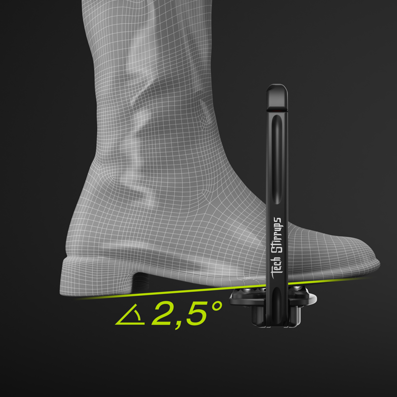 Tech Venice Sloped M Medium Safety Stirrups - Black/Black-3