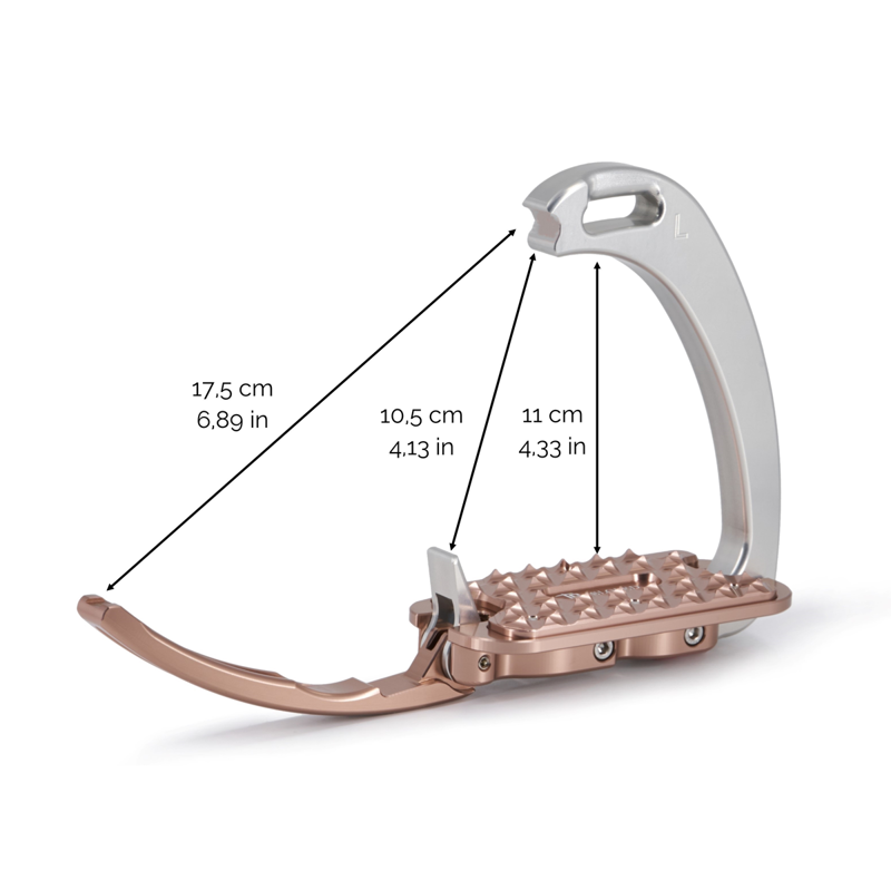 Tech Venice Sloped M Medium Safety Stirrups - Titanium-2