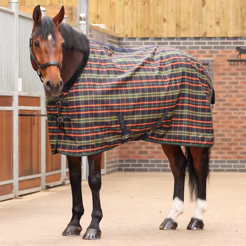 Shires Tempest Plus Lite Stable Rug - Green Tartan