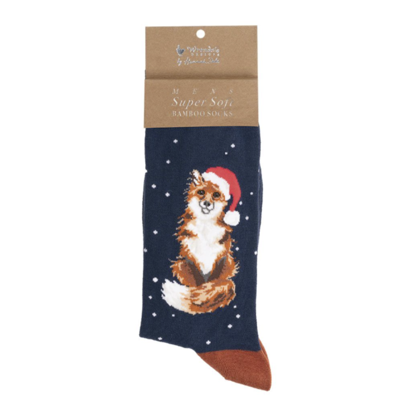 Wrendale Design's Men's 'Festive Fox ' Socks