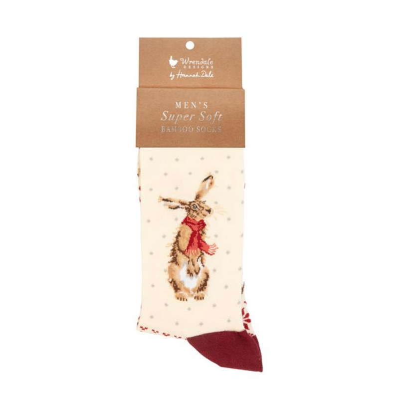 Wrendale Designs Men's 'Winter Hare' Christmas Socks