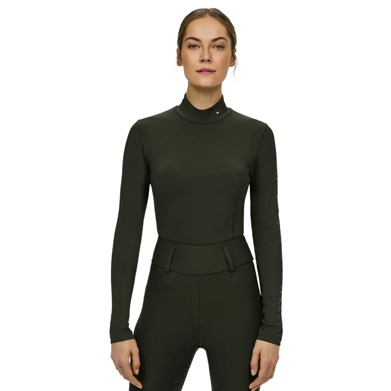 Tommy Hilfiger Ava High Neck Base Layer - Pine-1