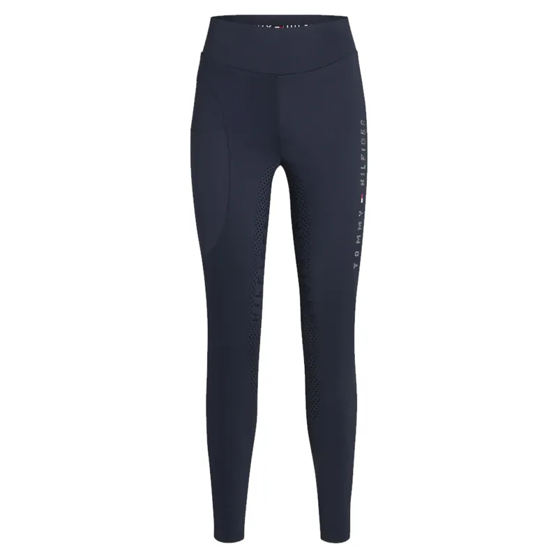Tommy Hilfiger Elmira All-Year Rhinestone Full Grip Leggings - Desert Sky