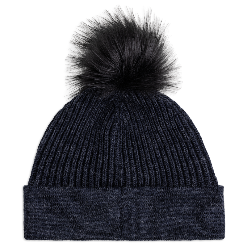 Tommy Hilfiger Rib-Knit Pom Pom Beanie - Desert Sky-1