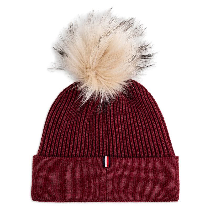 Tommy Hilfiger Vancouver Pom Pom Beanie - Rouge-1