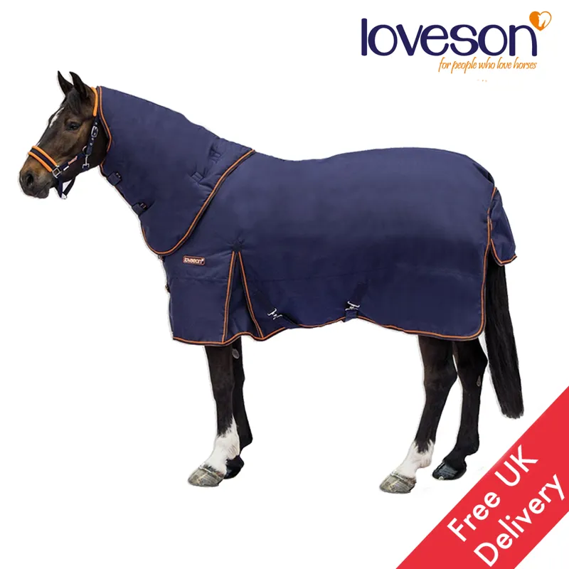 Loveson Plus 350g Turnout Rug - Navy/Navy/Orange
