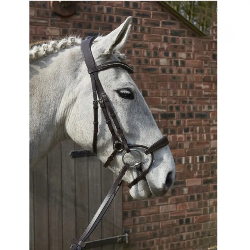 GFS Harmony Bridle with Rubber Reins - Havana