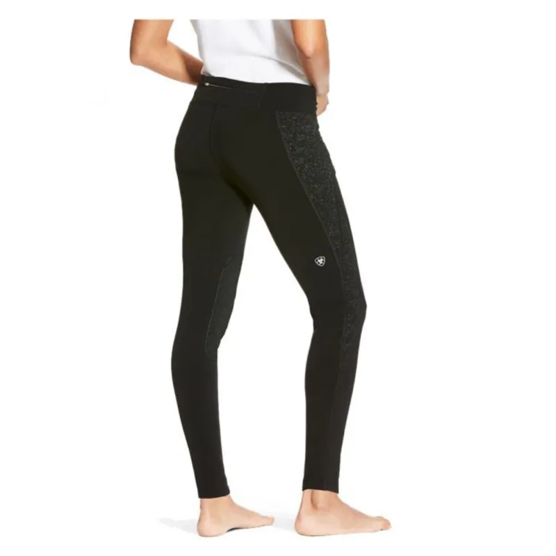 Ariat Womens Prevail Insulated Knee Grip Riding Tights - Black