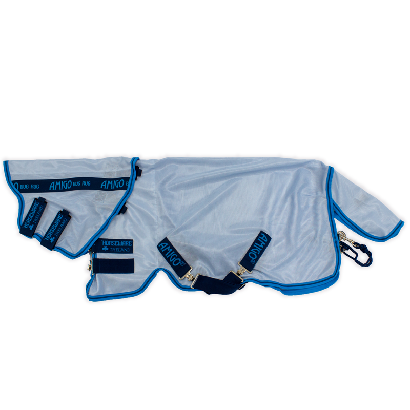 Horseware Amigo Bug Rug - Azure Blue/Elec Blue/Navy-1