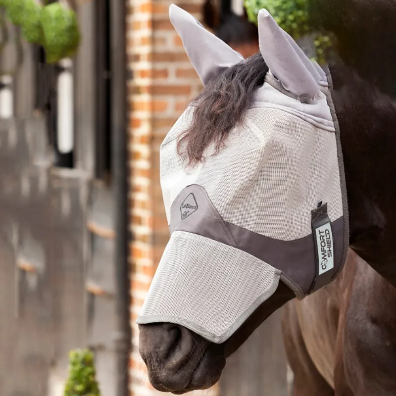 LeMieux Comfort Shield Luxury Full Mask Ears and Nose - Grey