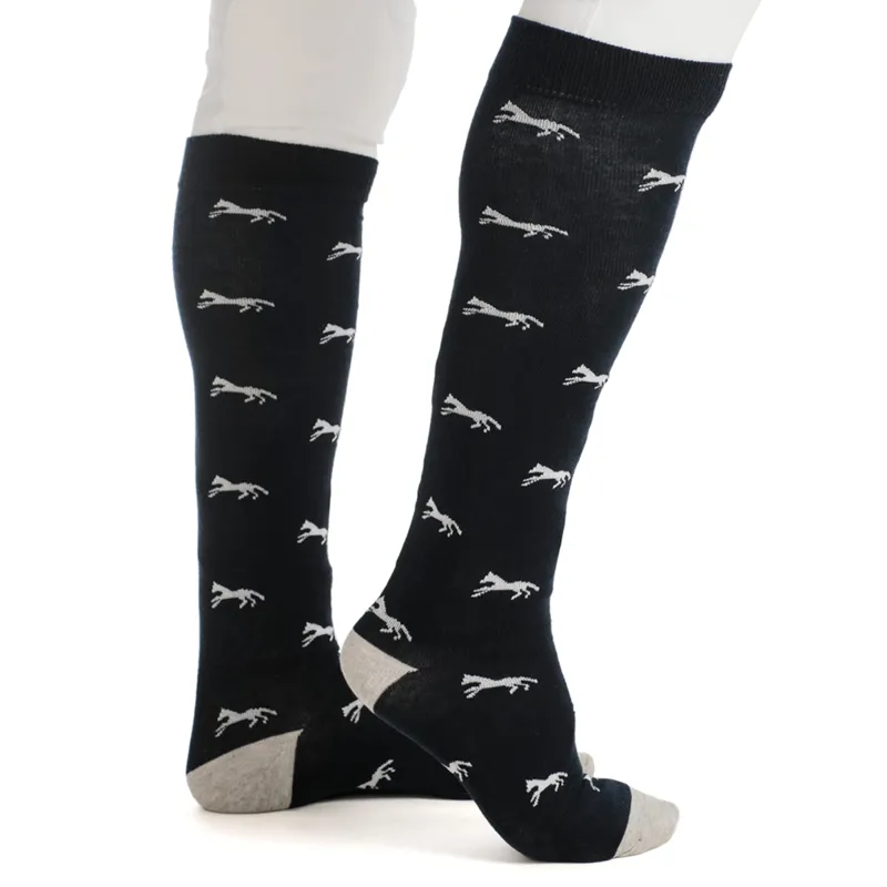 Horseware Signature Horses Knee Socks - Navy
