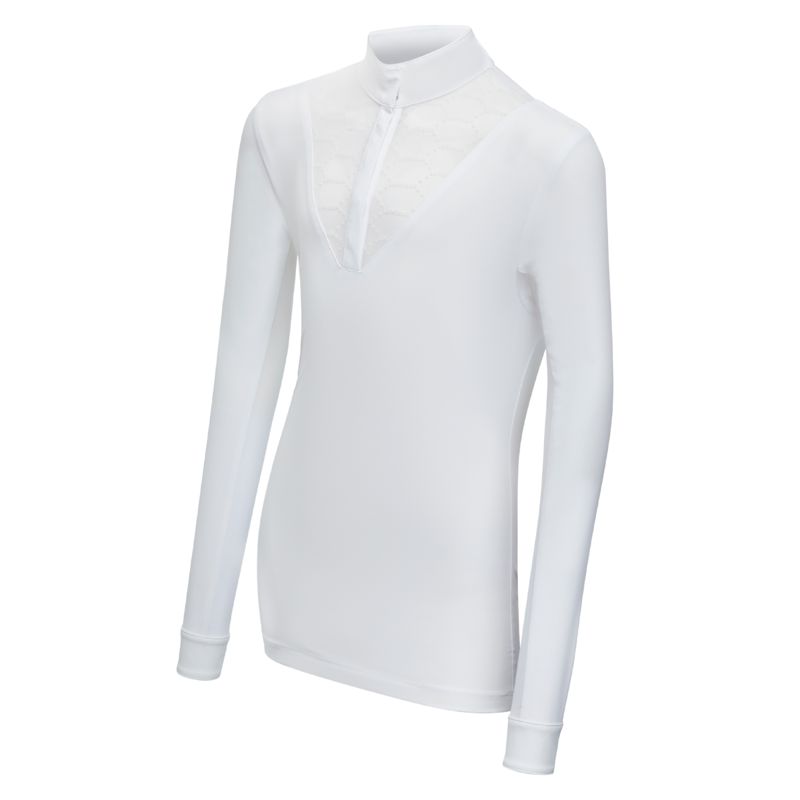 LeMieux Young Rider Eva Long Sleeve Show Shirt - White-2