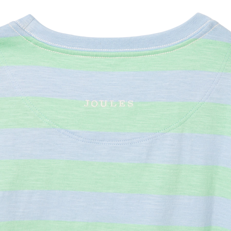 Joules Boys' Laundered Stripe T-Shirt - Blue Green Stripe-2