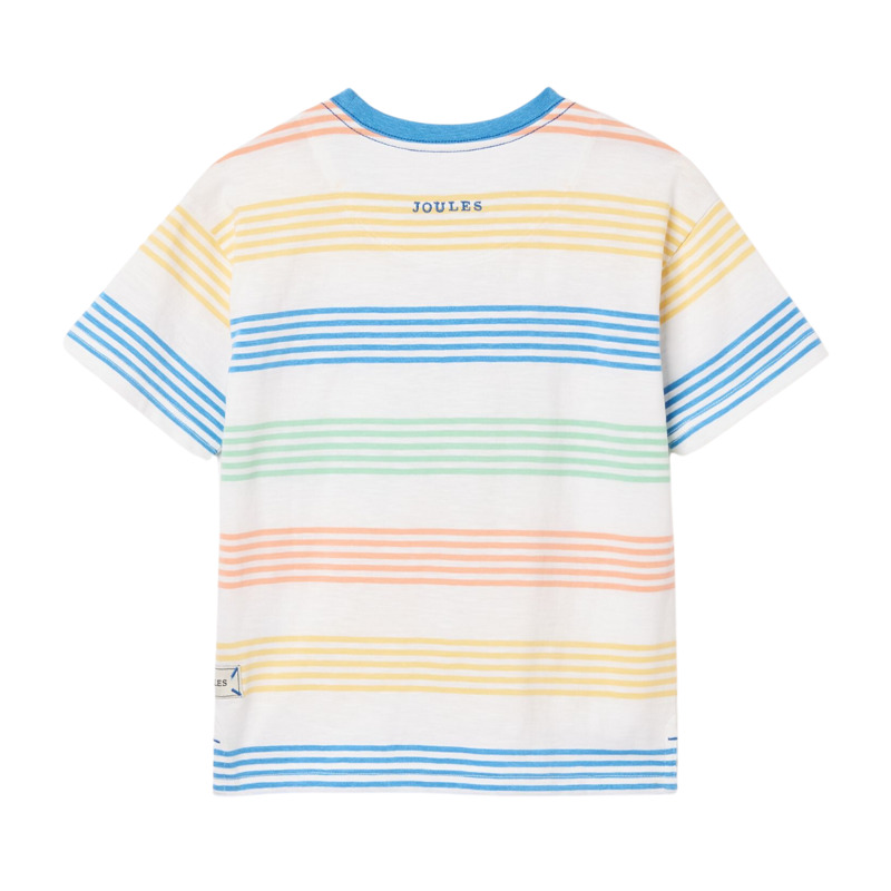 Joules Boys' Laundered Stripe T-Shirt - Cream Multi Stripe-1