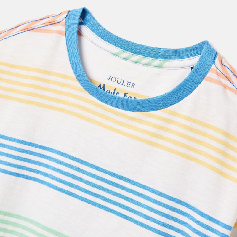 Joules Boys' Laundered Stripe T-Shirt - Cream Multi Stripe-3