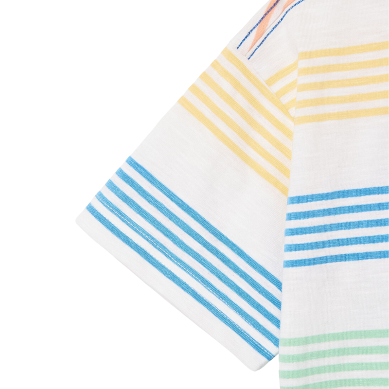 Joules Boys' Laundered Stripe T-Shirt - Cream Multi Stripe-5