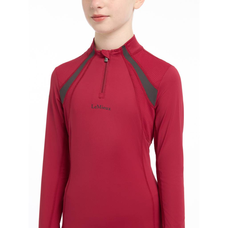 LeMieux Young Rider Mia Mesh Base Layer - Ember-2