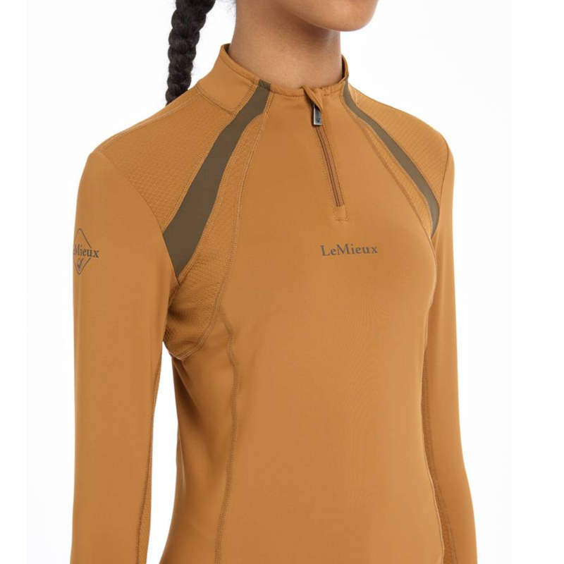 LeMieux Young Rider Mia Mesh Base Layer - Ginger-2
