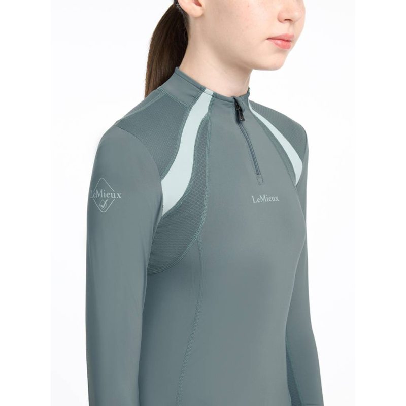 LeMieux Young Rider Mia Mesh Base Layer - Petrol-2