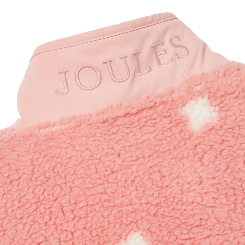 Joules Girls' Tilly Half Zip Borg Fleece - Pink-3