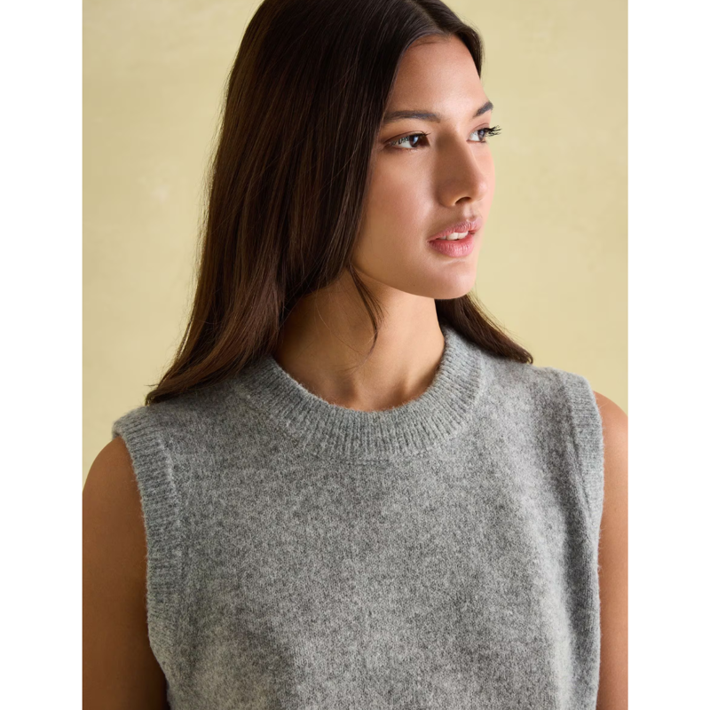 Joules Ladies Holly Knitted Vest - Grey-4