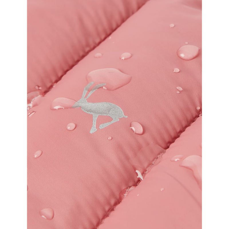 Joules Girls' Crofton Showerproof Quilted Gilet - Pink-4