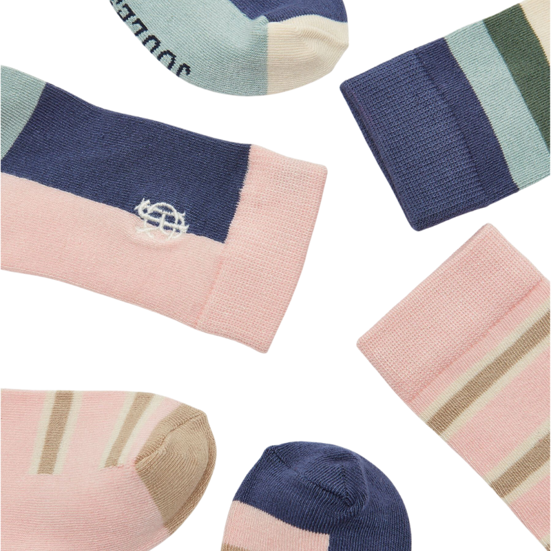 Joules Kids Neat Feet 3 Pack Socks - Multi-1
