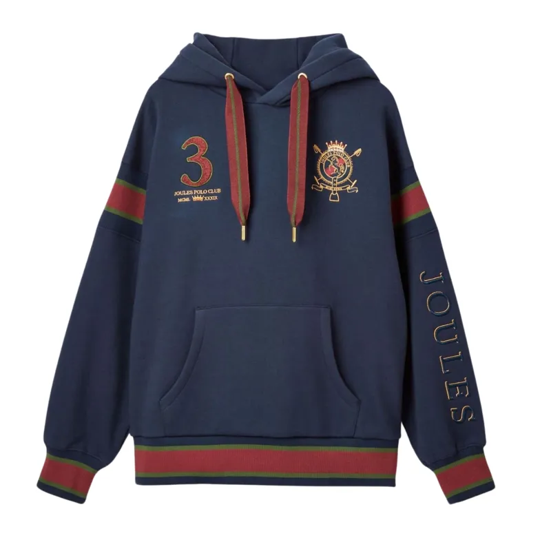 Joules Ladies Newham Embellished Hoodie - Navy