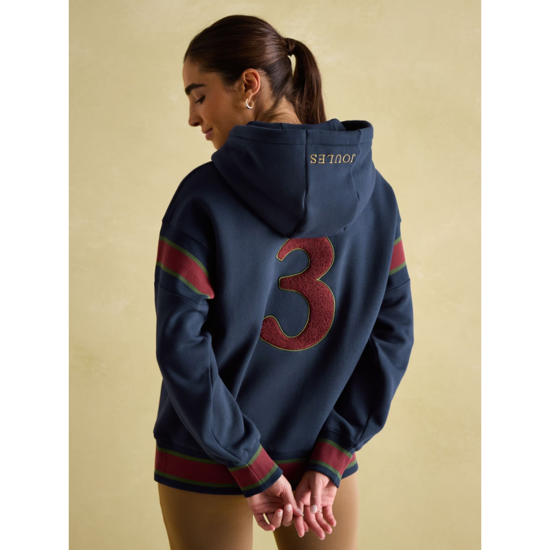 Joules Ladies Newham Embellished Hoodie - Navy-2