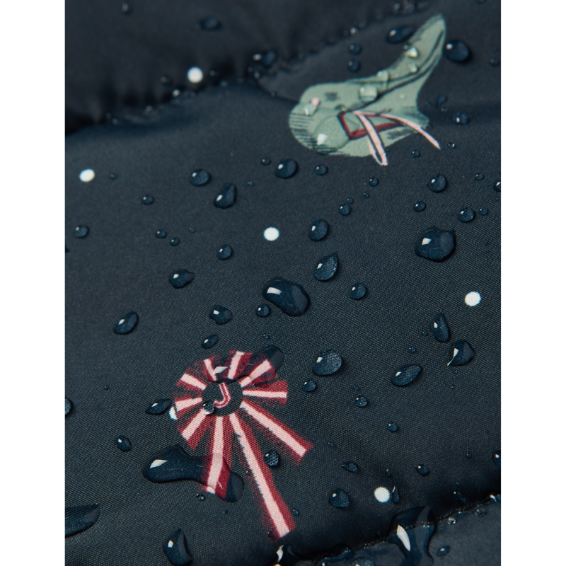 Joules Girls' Atwell Showerproof Reversible Gilet - Blue-3