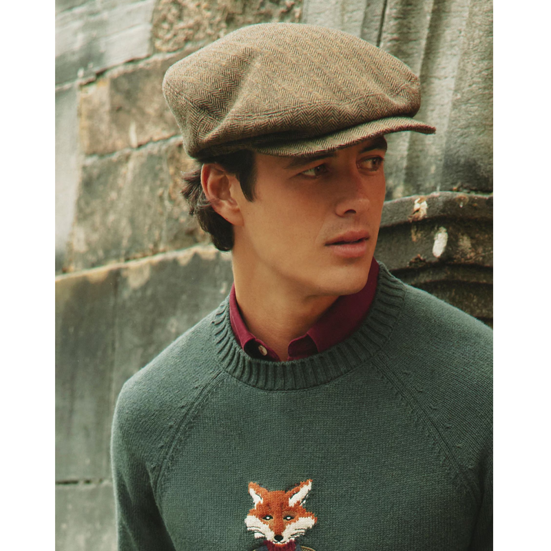 Joules Men's Ashby Flat Hat - Brown Check-5