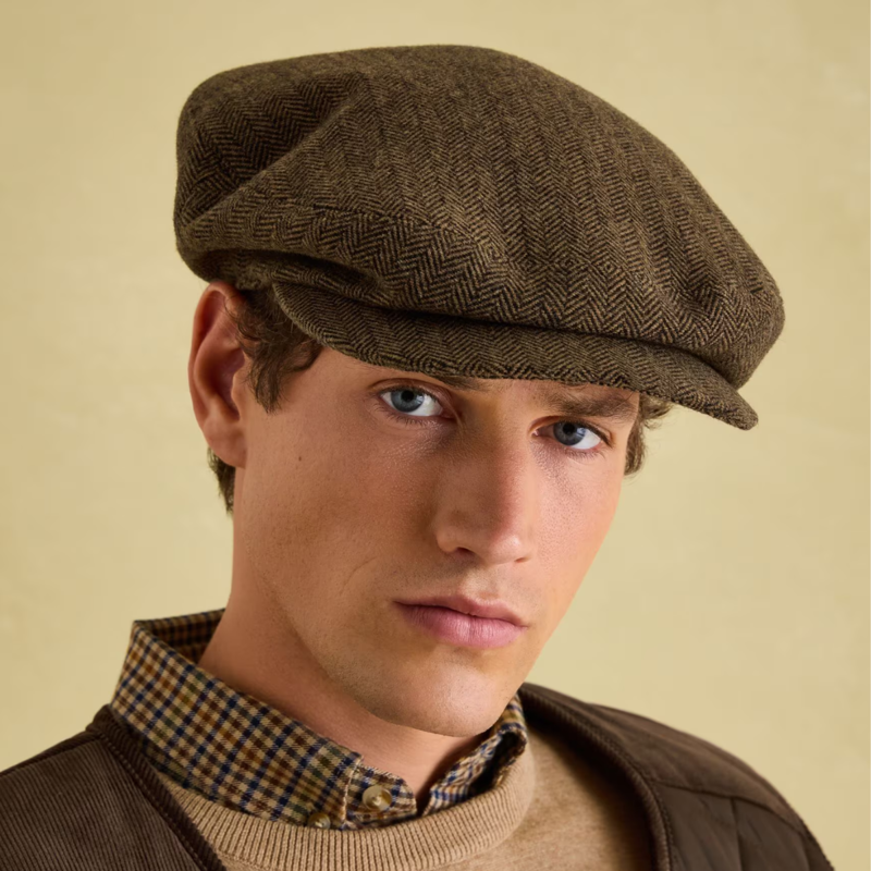 Joules Men's Ashby Flat Hat - Brown Check-2