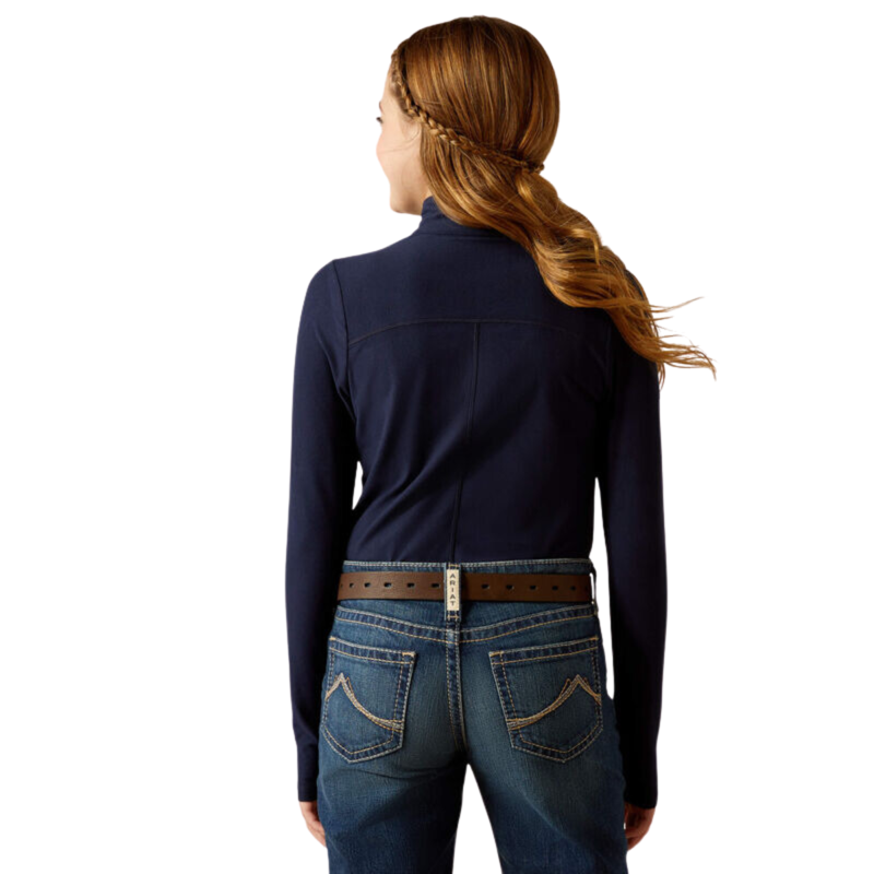 Ariat Youth Lowell 3.0 1/4 Zip Base Layer - Navy-1