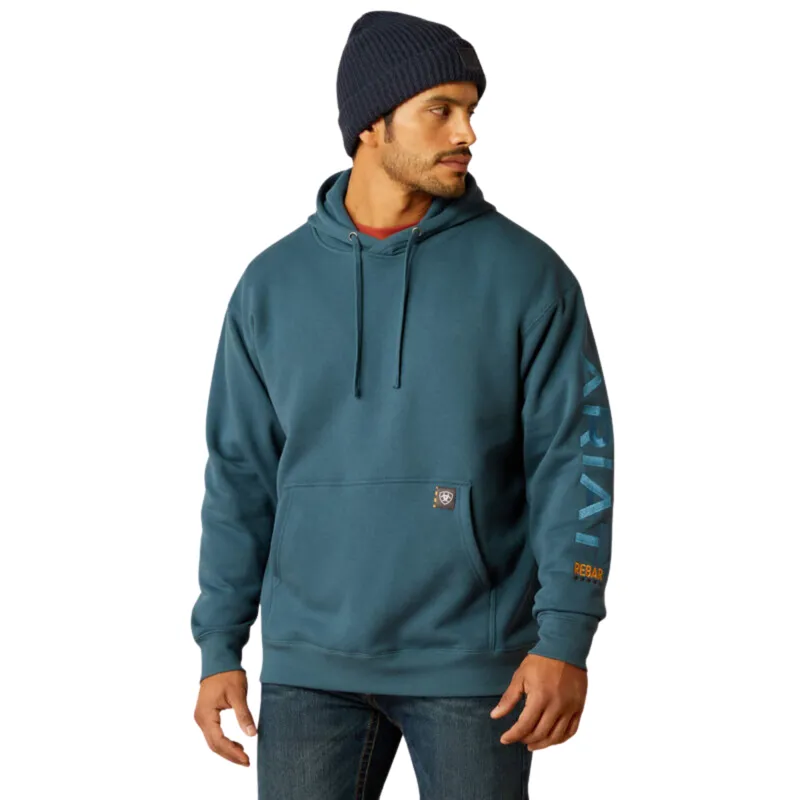 Ariat Men's Rebar Graphic Hoodie - Stargazer/Larkspur