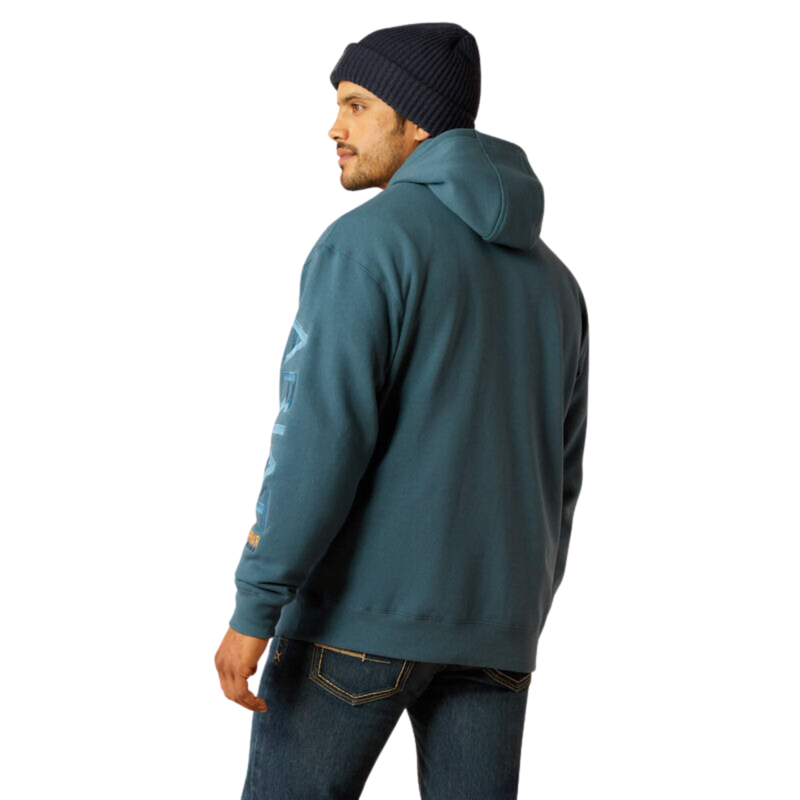 Ariat Men's Rebar Graphic Hoodie - Stargazer/Larkspur-1