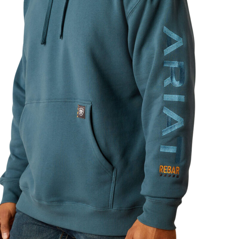 Ariat Men's Rebar Graphic Hoodie - Stargazer/Larkspur-2