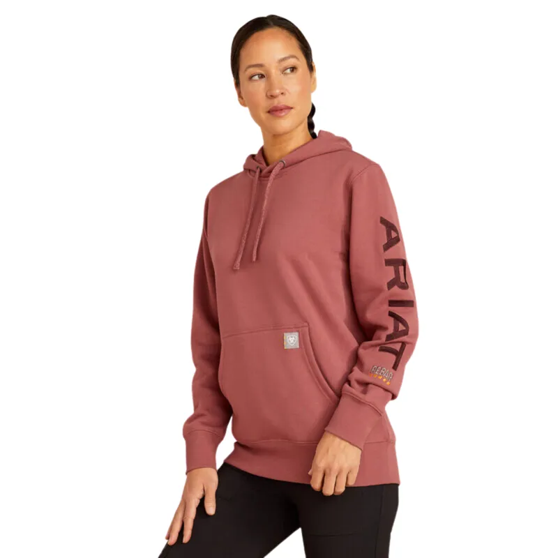 Ariat Women's Rebar Graphic Hoodie - Roan Rouge/Catawba Grape