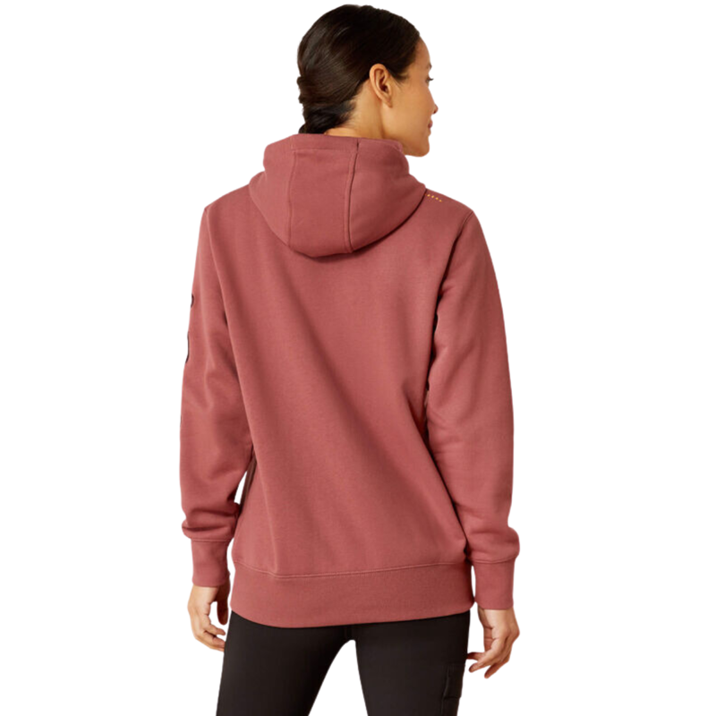 Ariat Women's Rebar Graphic Hoodie - Roan Rouge/Catawba Grape-1