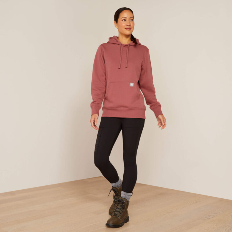 Ariat Women's Rebar Graphic Hoodie - Roan Rouge/Catawba Grape-4