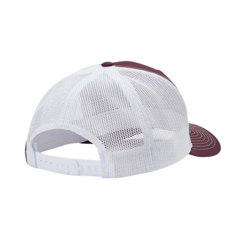 Ariat Men's Stacked Logo Trucker Cap - Burgundy/White-1