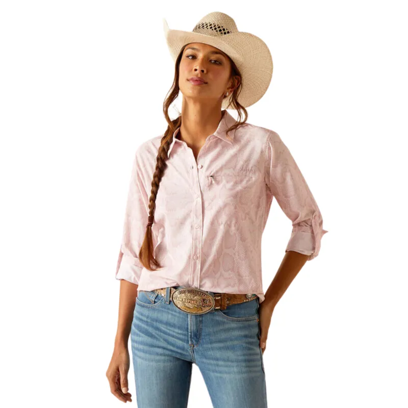 Arait Women's Ariat Women's VentTEK Stretch Western Shirt - Pink Boa