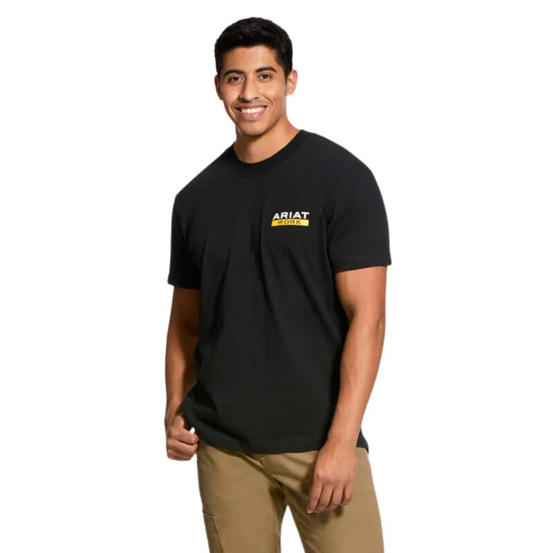 Ariat Men's Rebar Cotton Strong Roughneck Graphic T-Shirt - Black