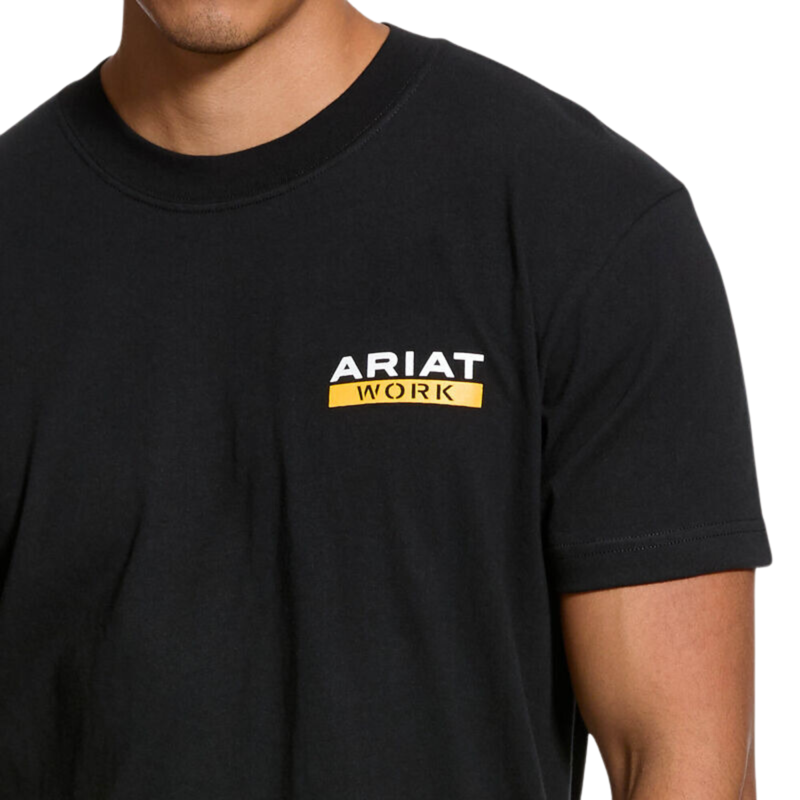 Ariat Men's Rebar Cotton Strong Roughneck Graphic T-Shirt - Black-2