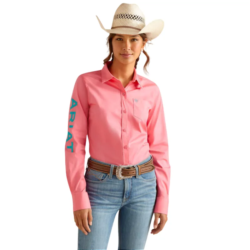 Ariat Women's Team Kirby Stretch Western Shirt - Camellia Rose