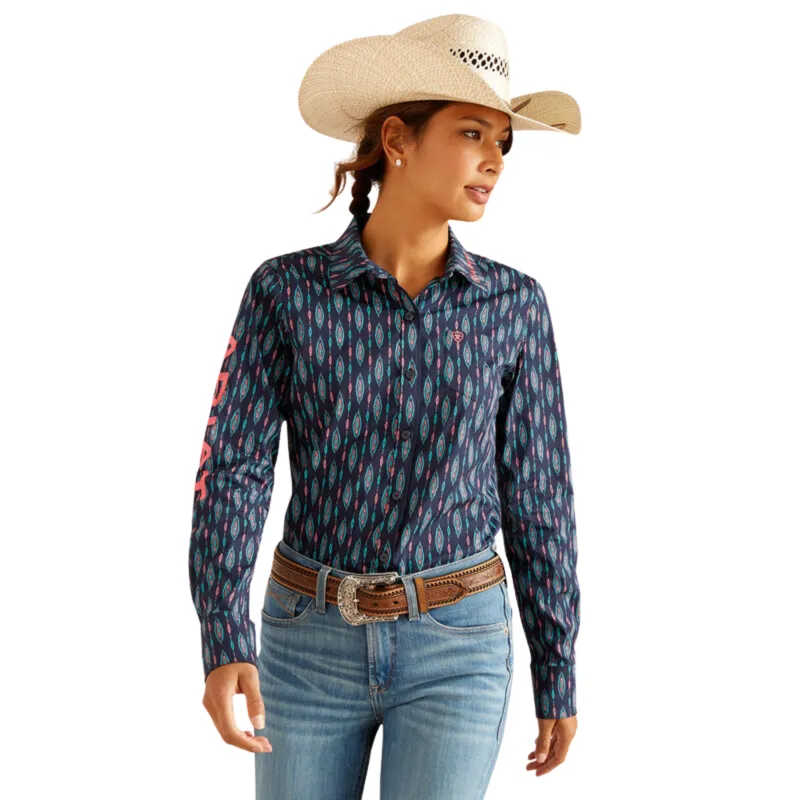 Ariat Women's Team Kirby Stretch Western Shirt - Backwoods Ikat