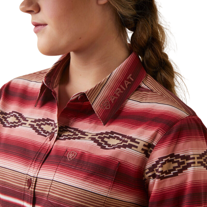 Ariat Women's Team Kirby Stretch Western Shirt - Blushing Serape-3