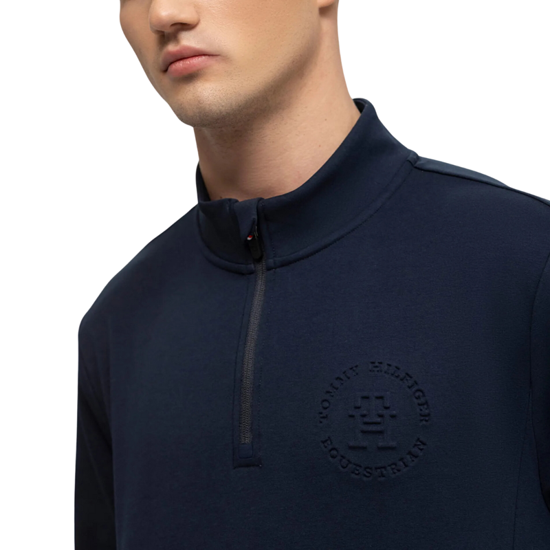 Tommy Hilfiger Men's Dallas 1/4 Zip Sweatshirt  - Desert Sky -2