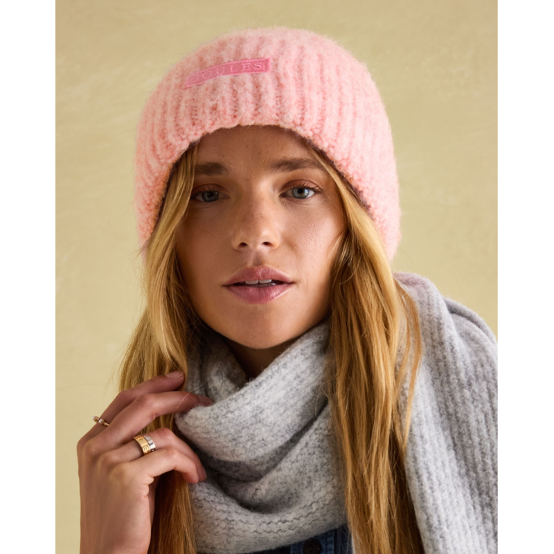 Joules Ladies Caversham Beanie Hat - Pink-3