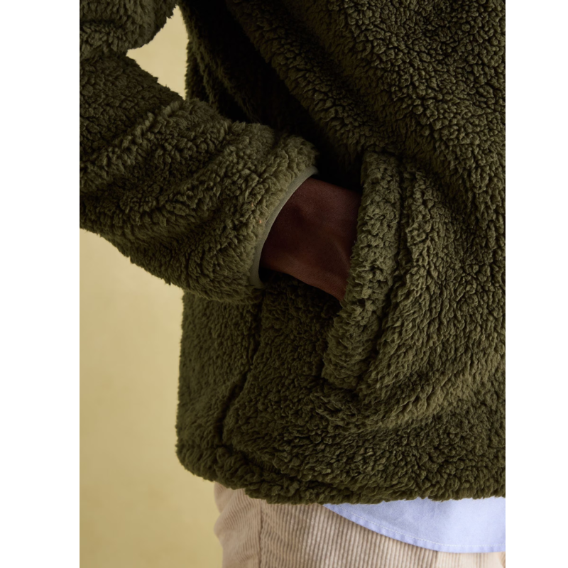 Joules Men's Billy Quarter Zip Borg Fleece Sweatshirt - Green-4